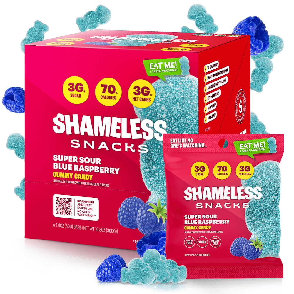 Shameless Rasberry Super Sour Blue Raspberry – Shameless Snacks