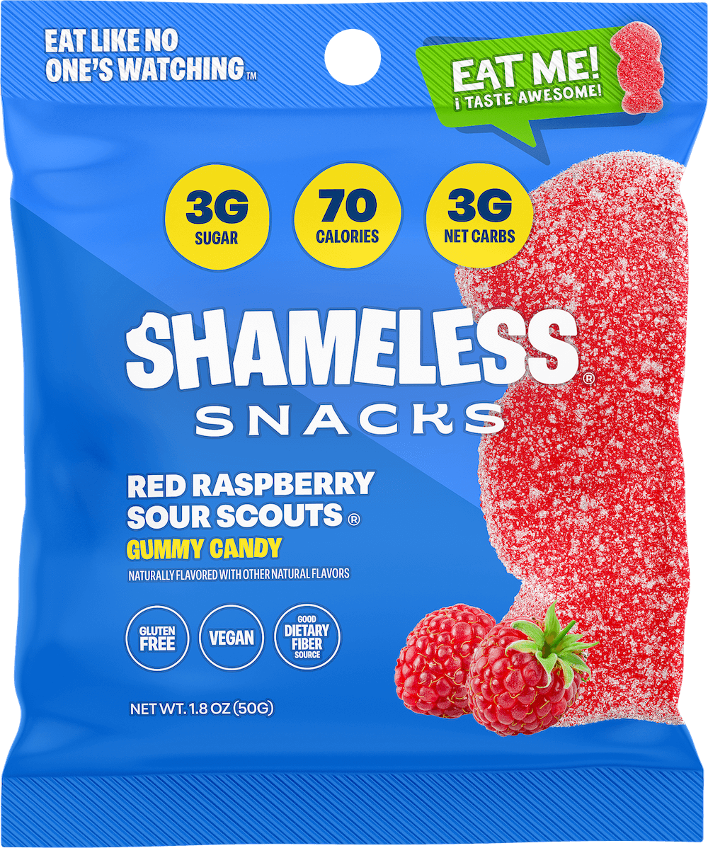 Sour Raspberry Chips Red Raspberry Sour Scouts | Single Bag – Shameless Snacks