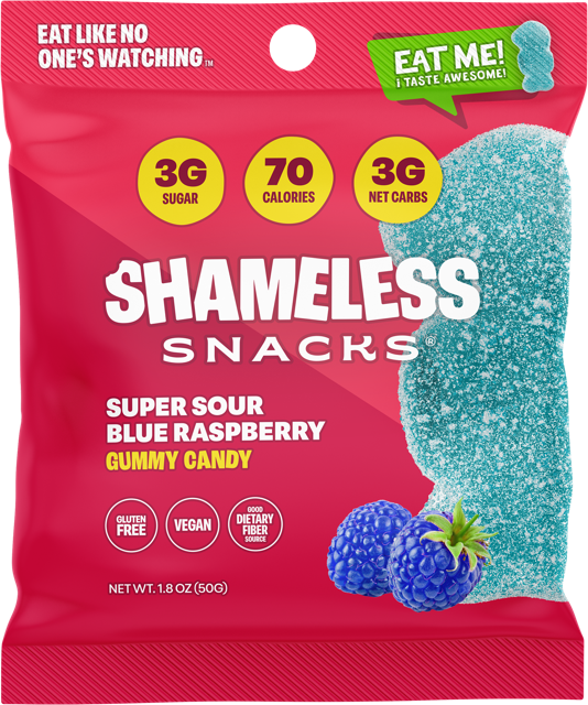 Super Sour Blue Raspberry | Single Bag – Shameless Snacks