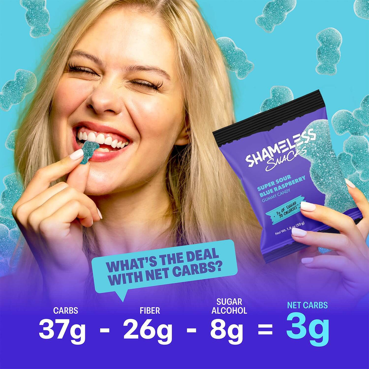Super Sour Blue Raspberry – Shameless Snacks