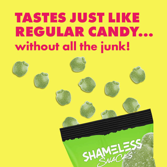Shameless Snacks Green Apple Blast Gummy Candy without all the junk